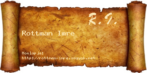 Rottman Imre névjegykártya